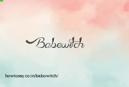 Babowitch