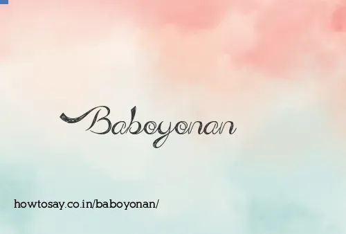 Baboyonan