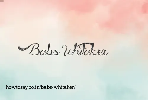 Babs Whitaker