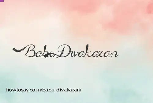 Babu Divakaran