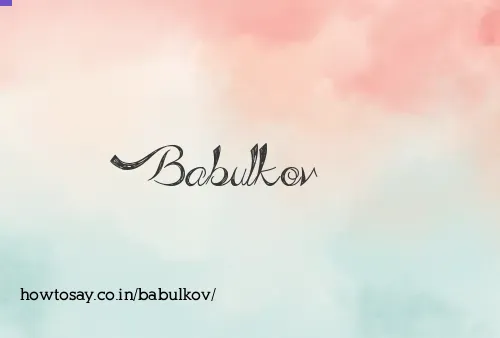 Babulkov
