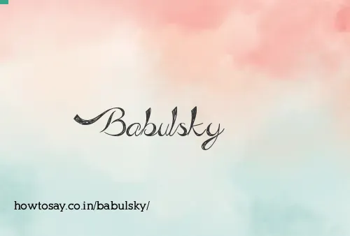 Babulsky