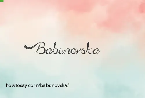 Babunovska