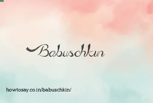Babuschkin