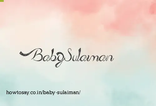 Baby Sulaiman