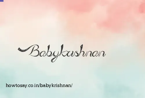 Babykrishnan