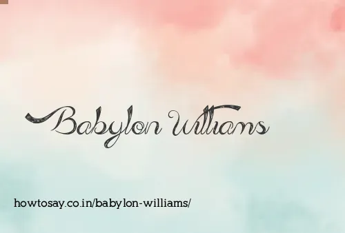 Babylon Williams