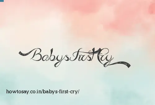Babys First Cry