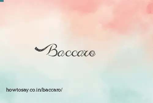 Baccaro