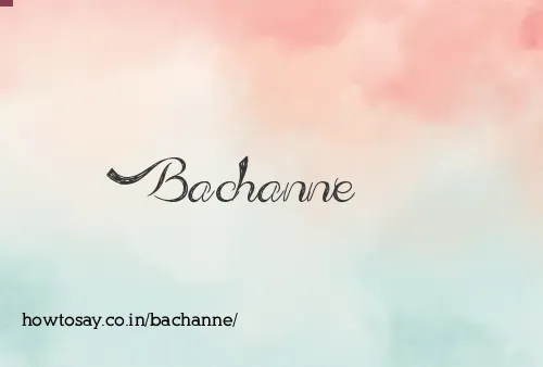 Bachanne