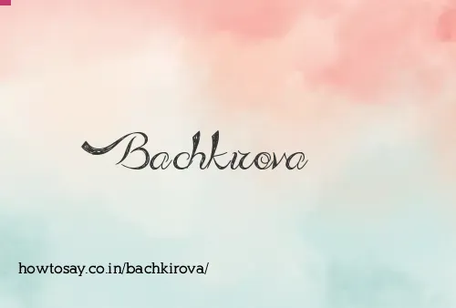 Bachkirova