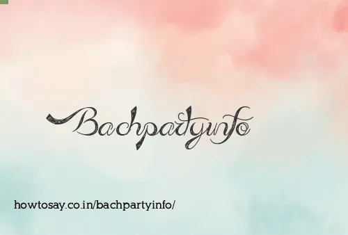 Bachpartyinfo