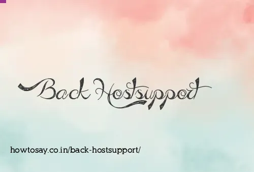 Back Hostsupport