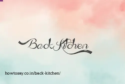 Back Kitchen