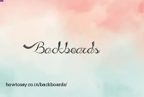 Backboards