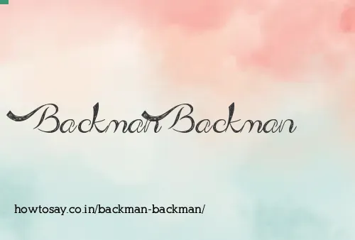Backman Backman