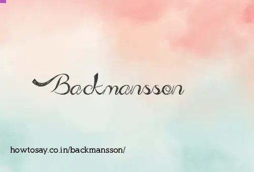 Backmansson
