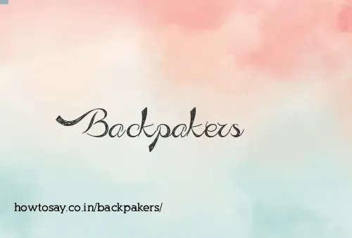Backpakers