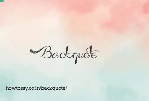 Backquote