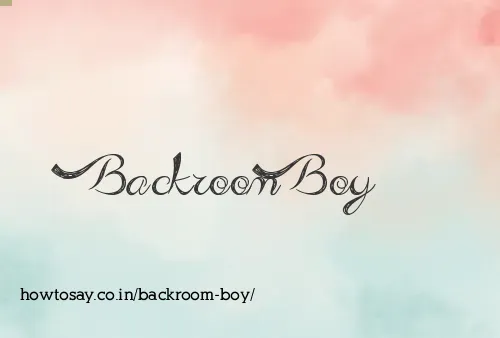 Backroom Boy