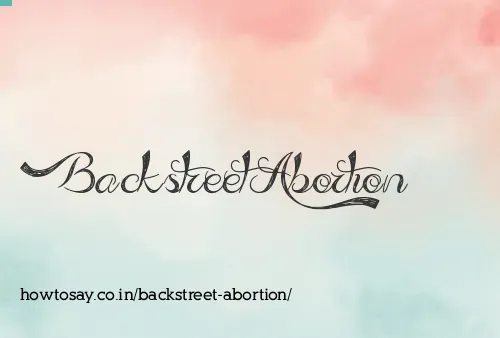 Backstreet Abortion