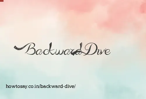 Backward Dive
