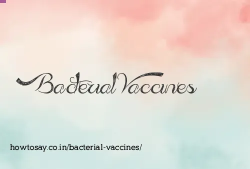 Bacterial Vaccines