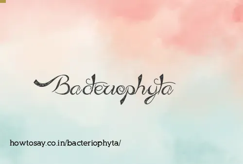 Bacteriophyta
