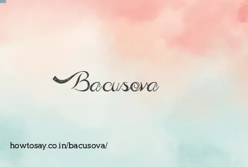 Bacusova