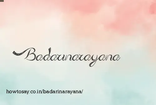 Badarinarayana