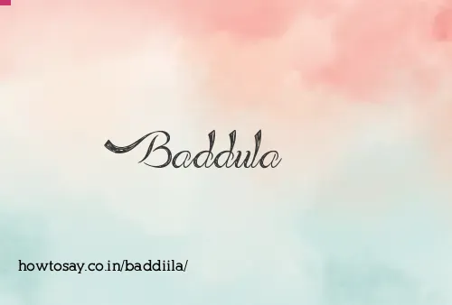 Baddiila