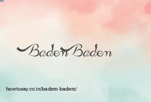 Badem Badem