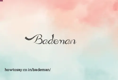 Bademan
