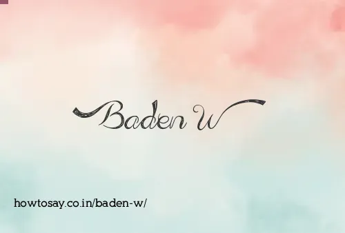 Baden W
