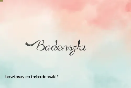 Badenszki