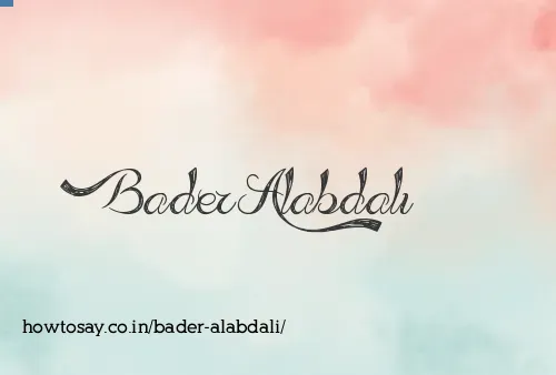 Bader Alabdali