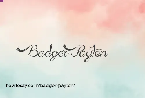 Badger Payton