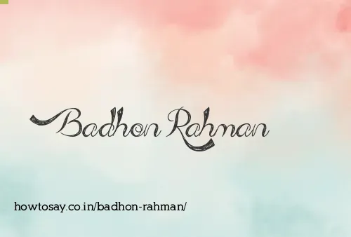 Badhon Rahman