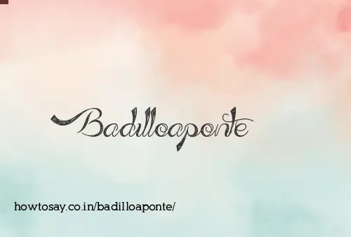 Badilloaponte