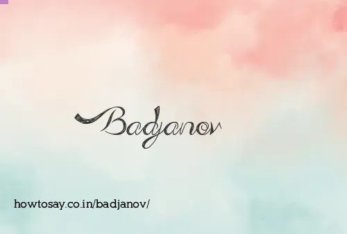 Badjanov