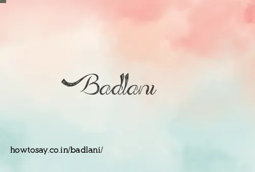 Badlani