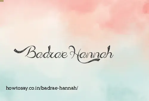 Badrae Hannah