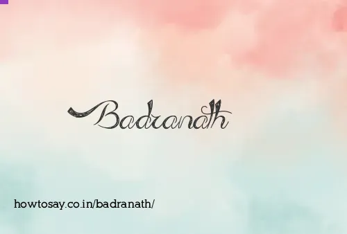 Badranath