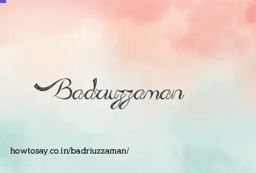 Badriuzzaman