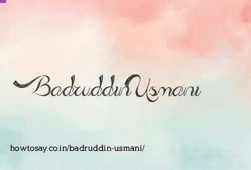 Badruddin Usmani