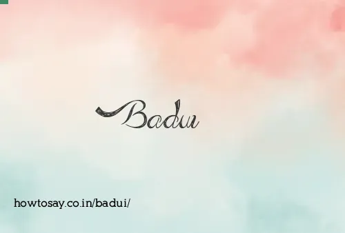 Badui
