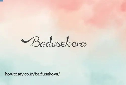 Badusekova