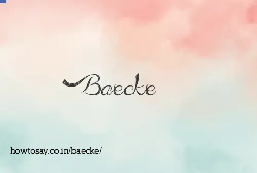 Baecke