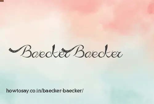 Baecker Baecker