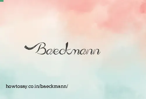 Baeckmann